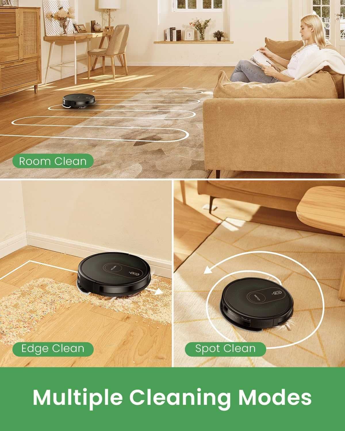 Робот прахосмукачка Vactidy T8 4000Pa, 3 режима до 150 минути работа