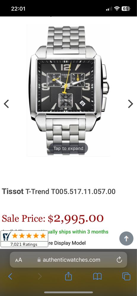 Vand ceas Tissot