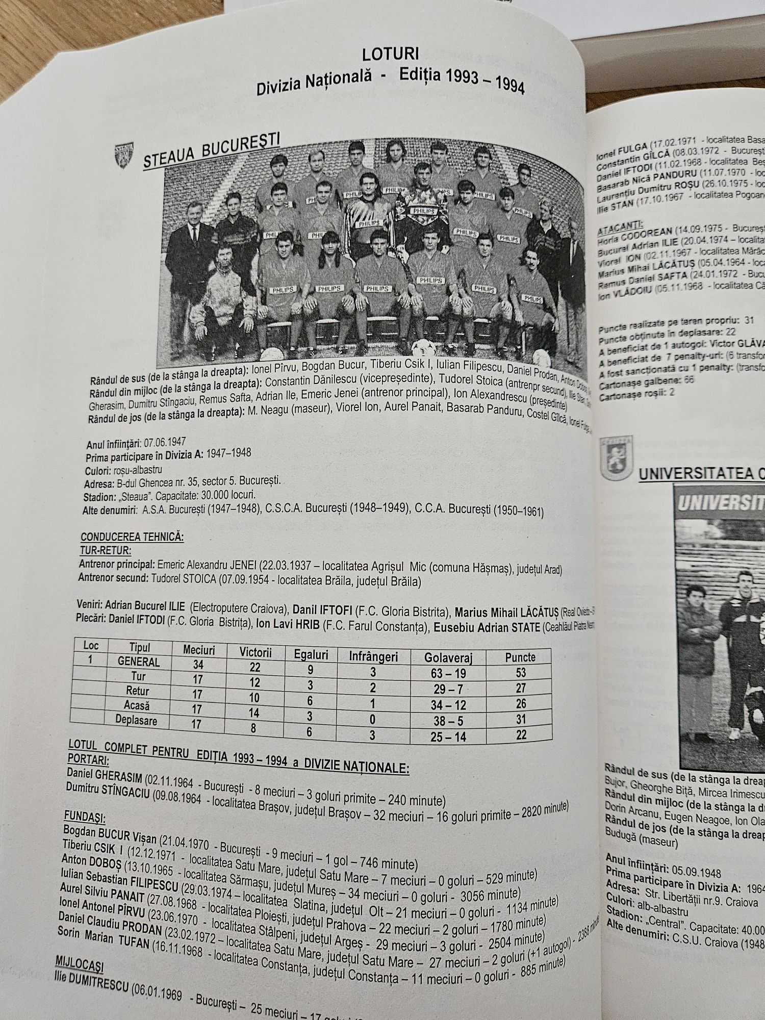 Vând cărți loturi Divizia A 1950 - 2000