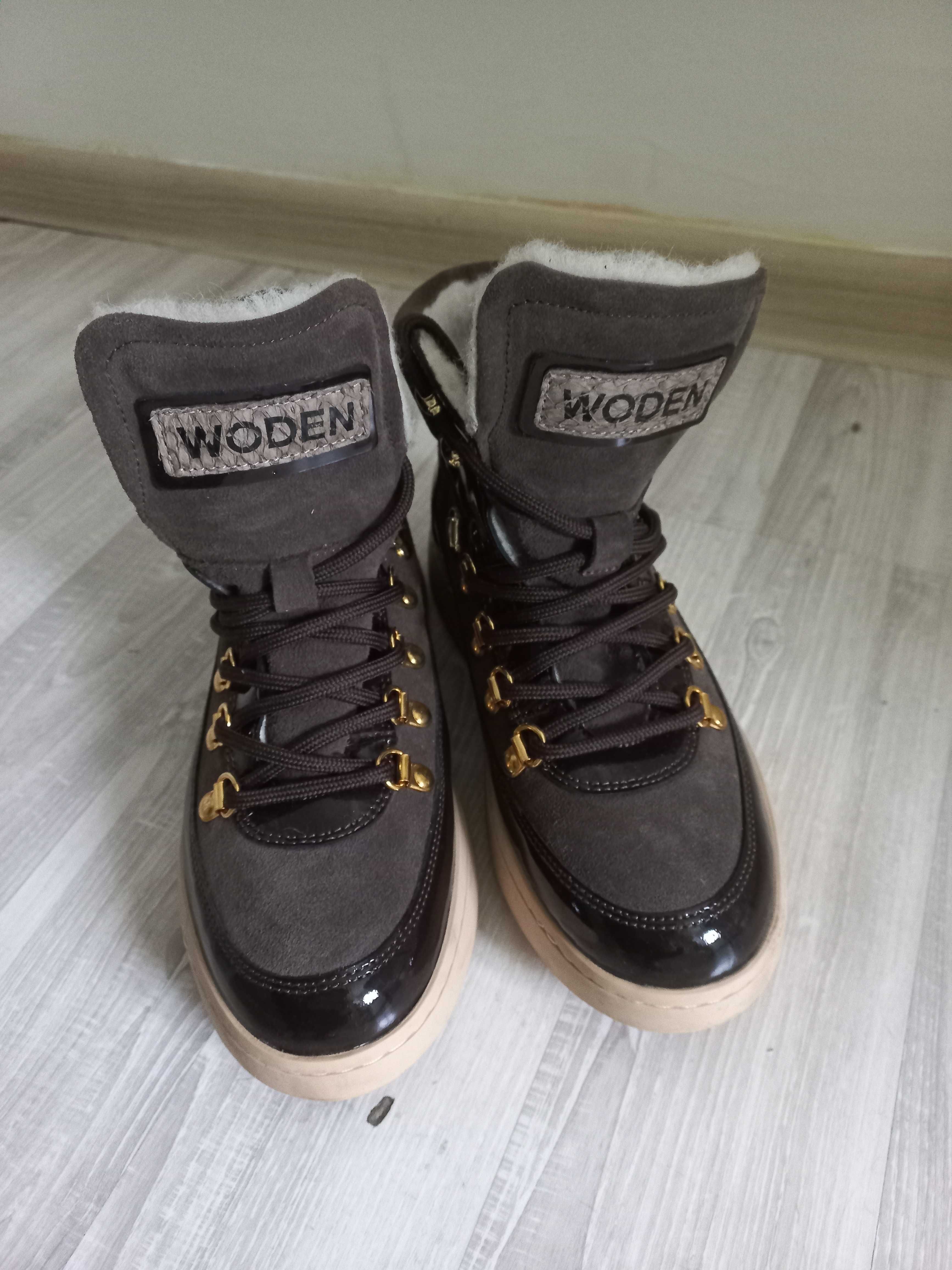 Pantofi ghete de iarna imblanite woden 37
