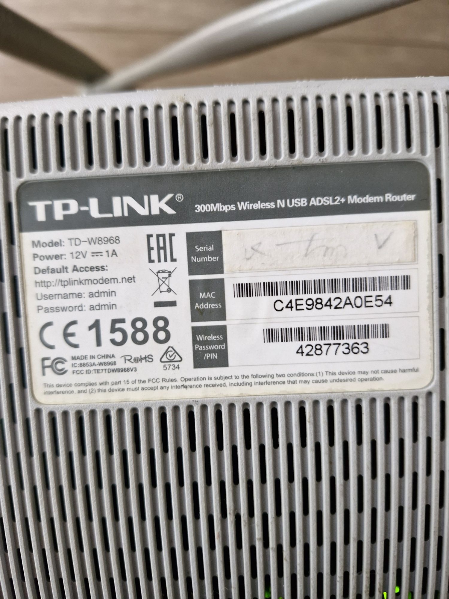Продам модем Tp-link td-w8968