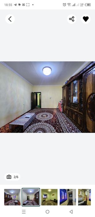 6 mikrorayonda 1 xonali kvartira ijaraga beriladi