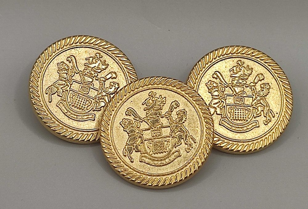 Nasturi metalici aurii tema militara - set 10 buc