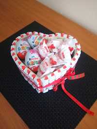 Изработка на подаръчна кутия " Сърце Киндер" Kinder