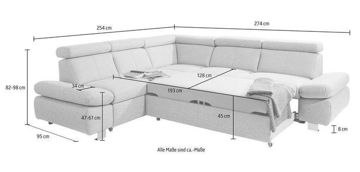 NOU Coltar L catifea 274cm cream