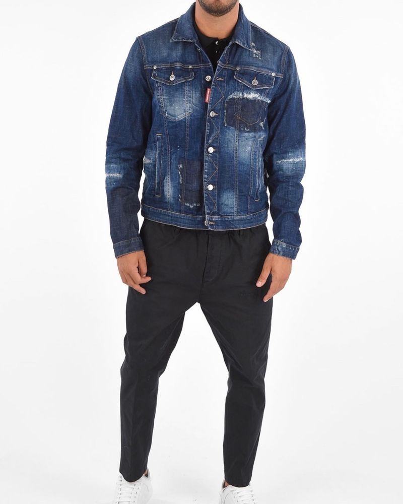 Dsquared2-Distressed Denim Dan Jacket