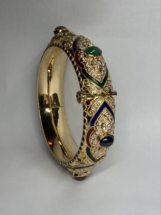 Bratara aur 18kt.cu diamante 3.60ct safire rubine smaralde