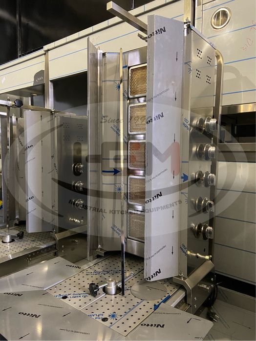 Aparat De Shaorma Inox Cu 3,4 Sau 5 Arzatoare Motor Jos GPL sau GN