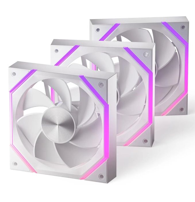 Pachet de 3 - Ventilator PC AsiaHorse NYOTA 120mm - Alb