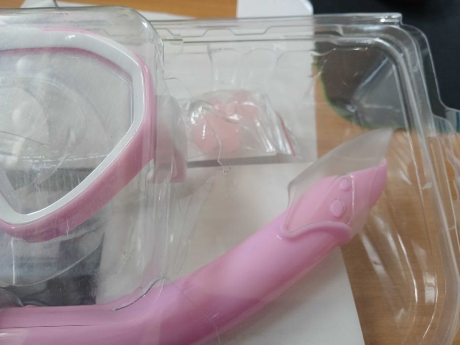 Set snorkeling copii NLMWTI, masca panoramica 180°, anti-aburire