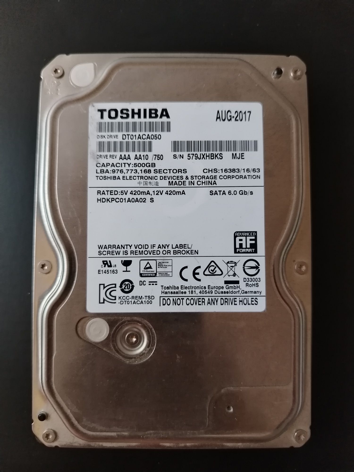 Жесткий диск Toshiba
