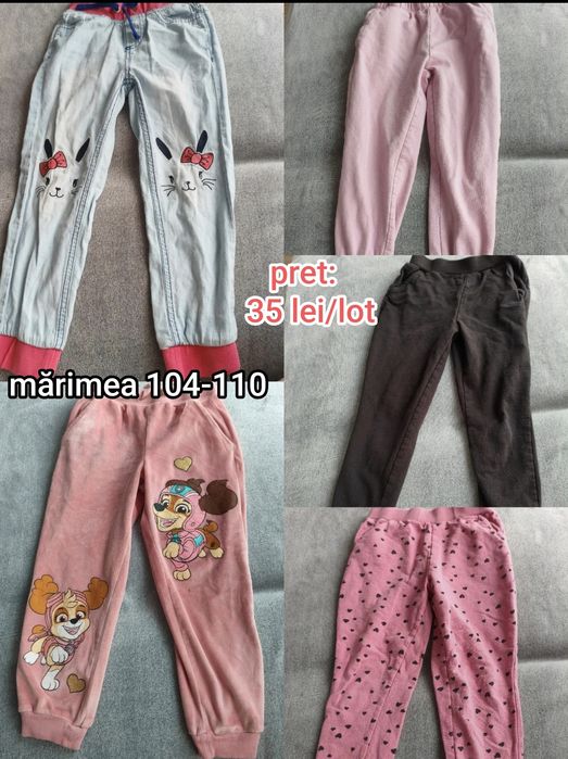 Loturi de haine pentru fetițe/ 104-116/ rochii/ fuste/ pantaloni/bluze