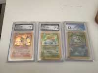 Carti pokemon gradate Charizard,Venusaur,Blastoise