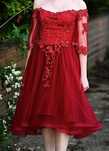 Rochie eleganta de gala rosu bordeaux marimea S
