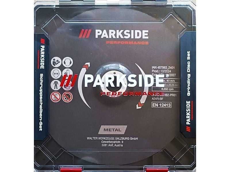 НОВИ! Комплект дискове за грубо шлайфане за метал Parkside Performance
