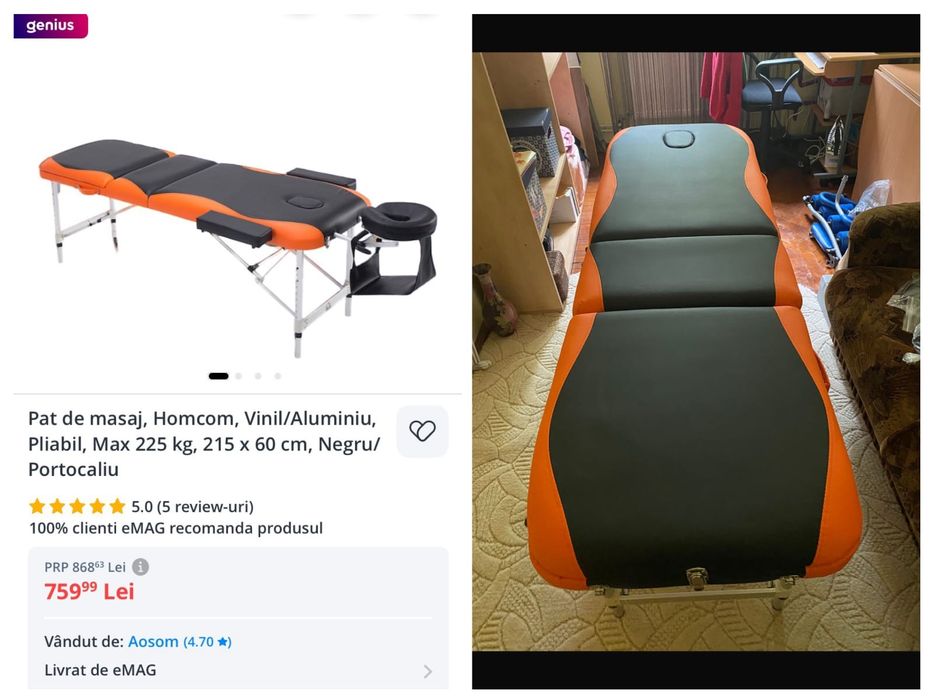 Pat de masaj aproape nou