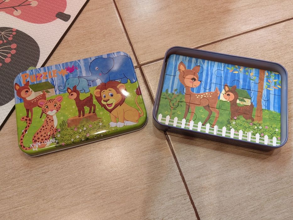Пъзели в метална кутия КАТО НОВИ!!!