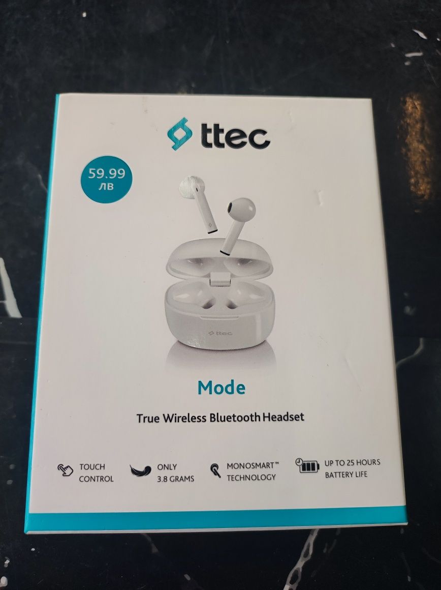 TWS Слушалки ttec Mode Bluetooth нови