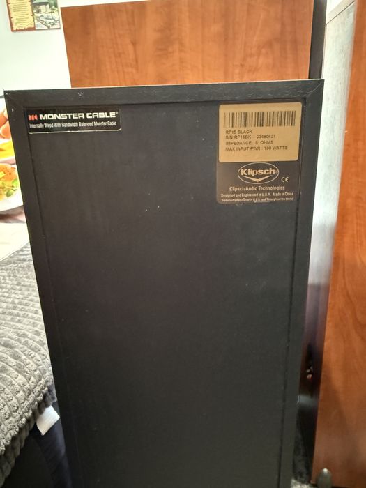 Boxe Klipsch RF-15,100W,Seria Reference/Filtre/Cablaje De La Monster