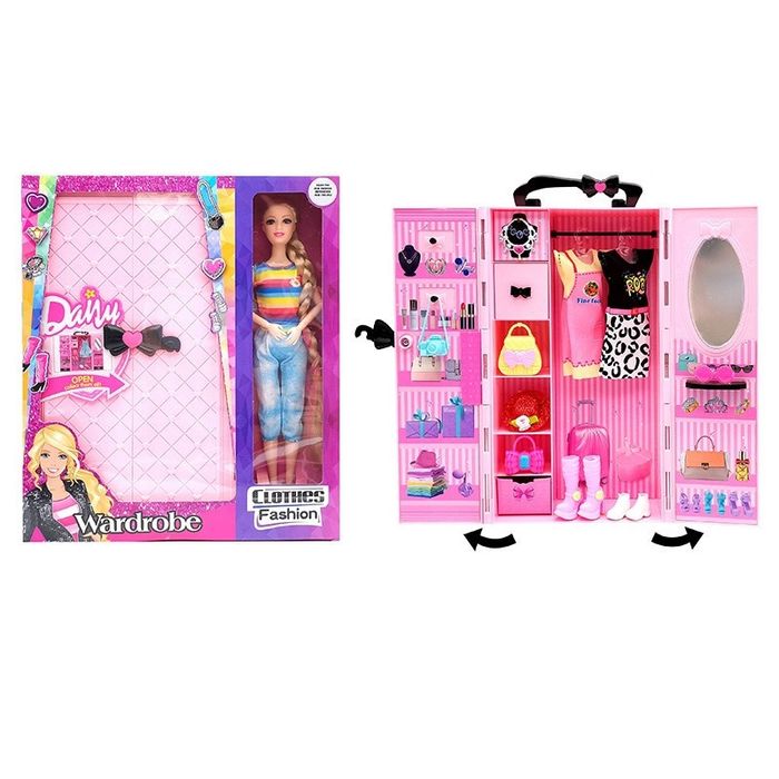 Кукла Барби с гардероб, рокли и аксесоари