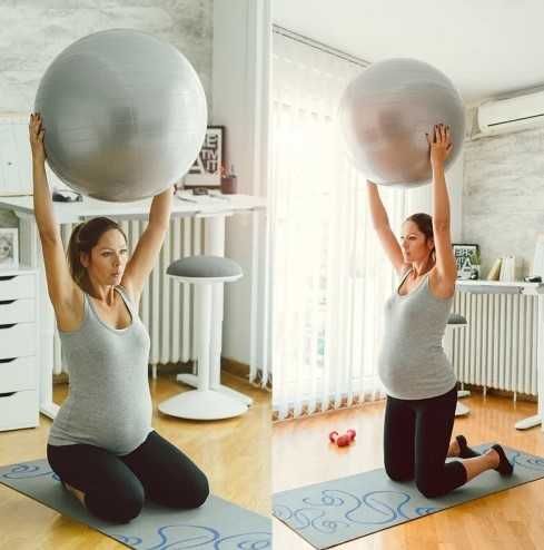 Фитнес топка с ПОДАРЪК помпа за надуване