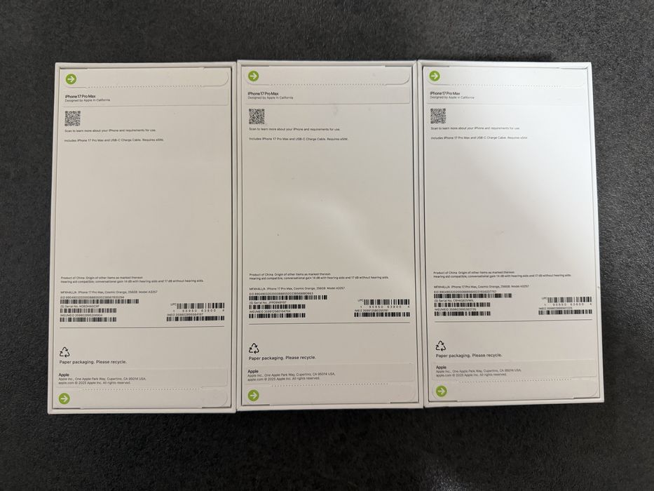 IPhone 17 pro max 256 orange cosmic sigilat