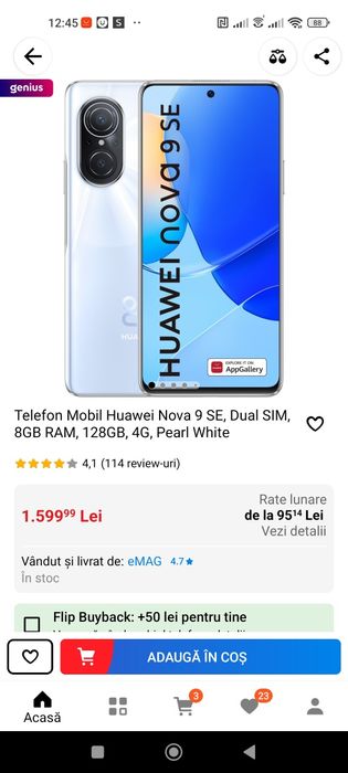 Huawei Nova 9 SE (Pearl White)
