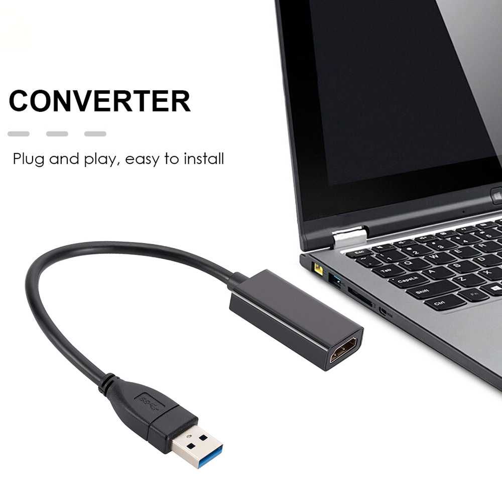 Преходник, адаптер, конвертор от USB 3.0 към HDMI + Гаранция