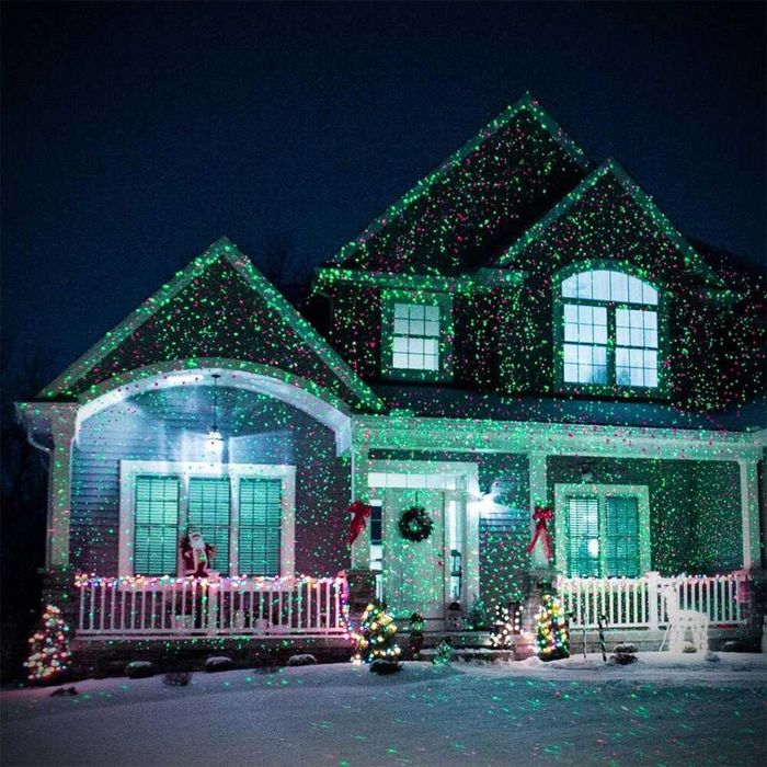 Коледен лазерен прожектор Star Shower фасадна украса