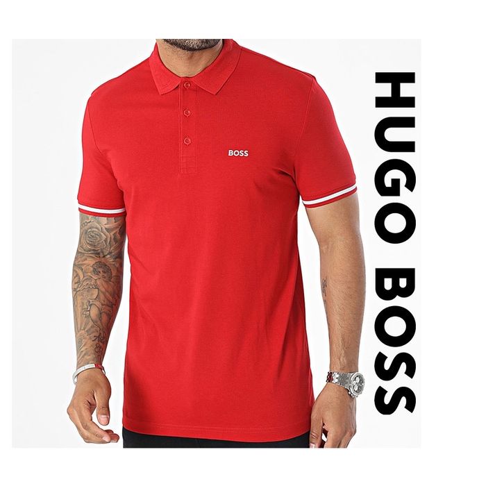 Tricou Polo Hugo Boss Paddy 1, Marime M, Red, Original - Nou!