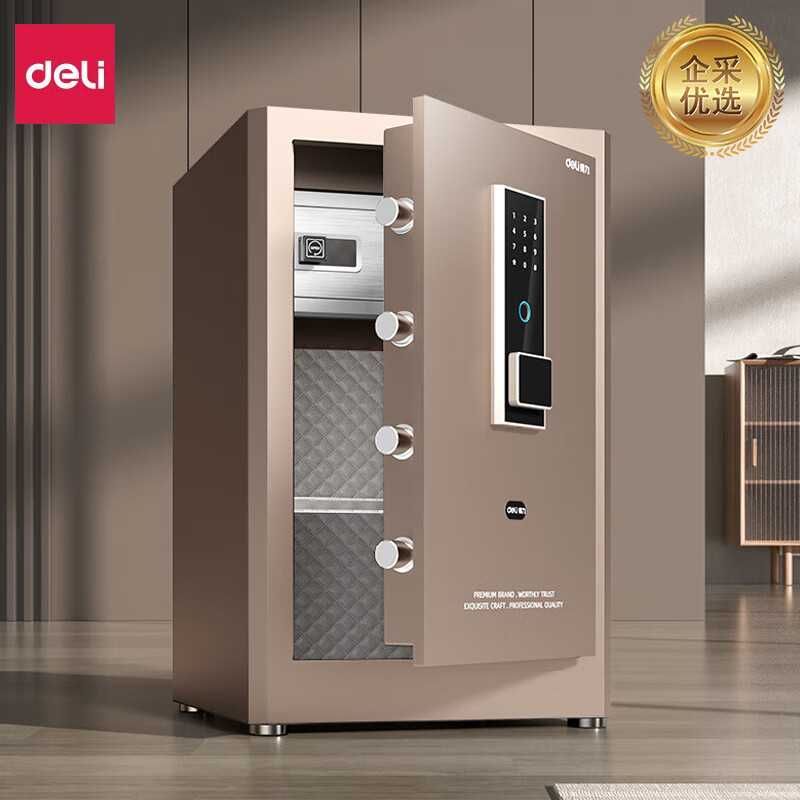 Seyf deli Сейф Deli AE66ZM с отпечатком пальца золотис 60х38х36мм 27кг