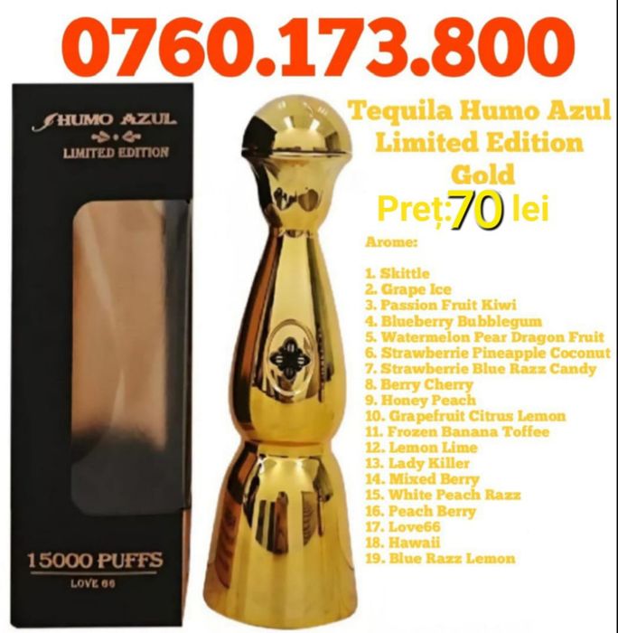Vape-uri Humo Azul LIMITED EDITION GOLD 15k, Originale, sigilate