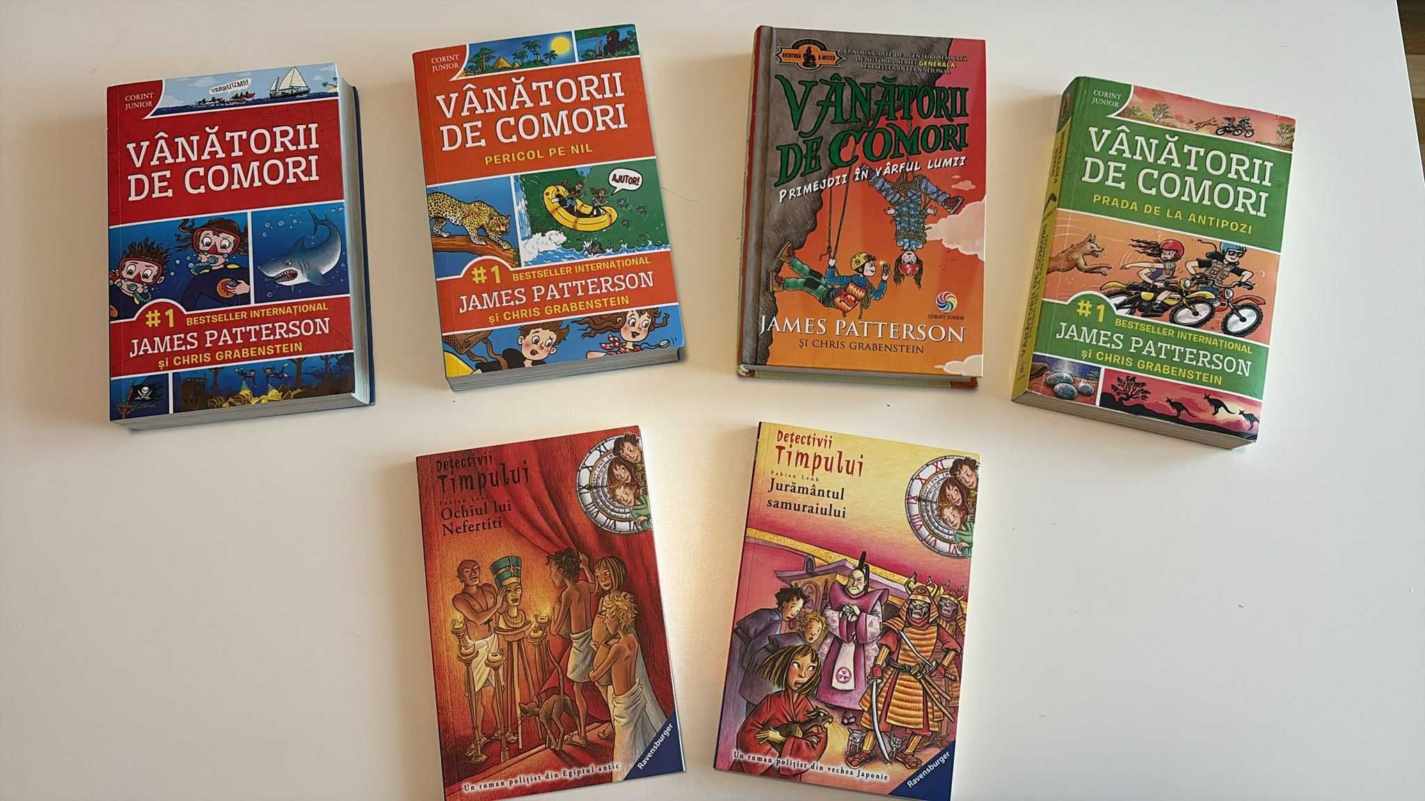 Lot carti aventura (Vanatorii de Comori, Detectivii Timpului)(6 carti)