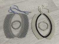 Ожерелье и браслеты из бусин ручная работа