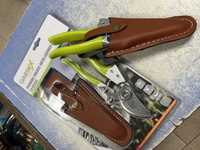 Лозарска ножица с кожен кобур Gardex 200mm