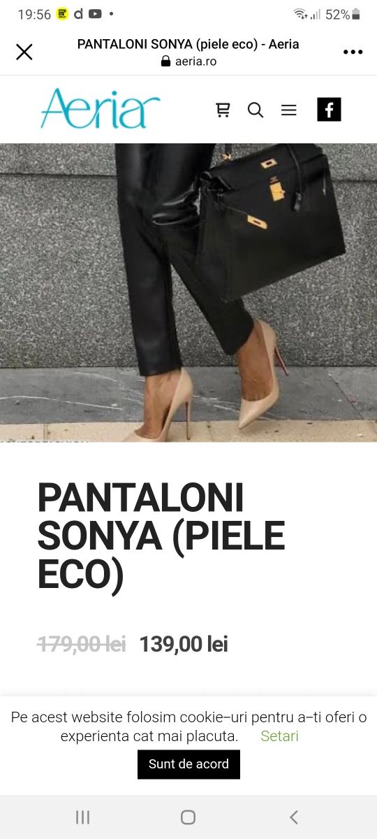 Pantaloni imitație de piel