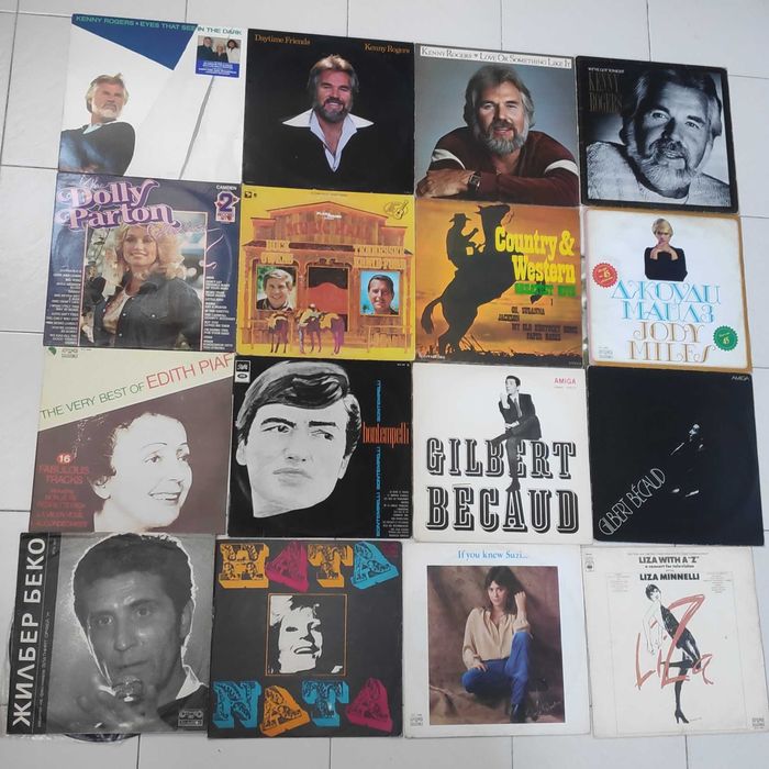 голяма колекция плочи с чуждестранни изпълнители рок, пънк, поп, джаз