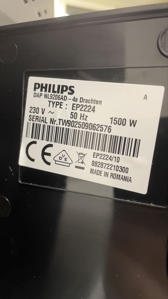 Продавам кафеавтомат Филипс. PHILIPS  TYPE: EP2224/10