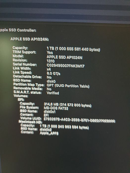 Macbook pro 16 2019 без экрана  i9/32/1tb/5500m.