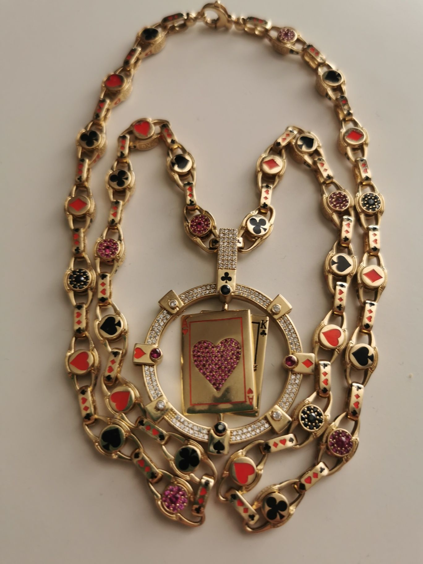 Lanț aur  Casino Versace medalion Rotary