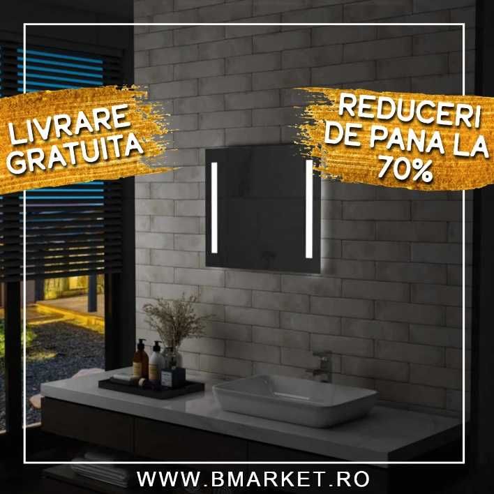 Oglinda baie cu iluminare LED 60 x 50 cm TAUGA Reduceri 70% OFERTA