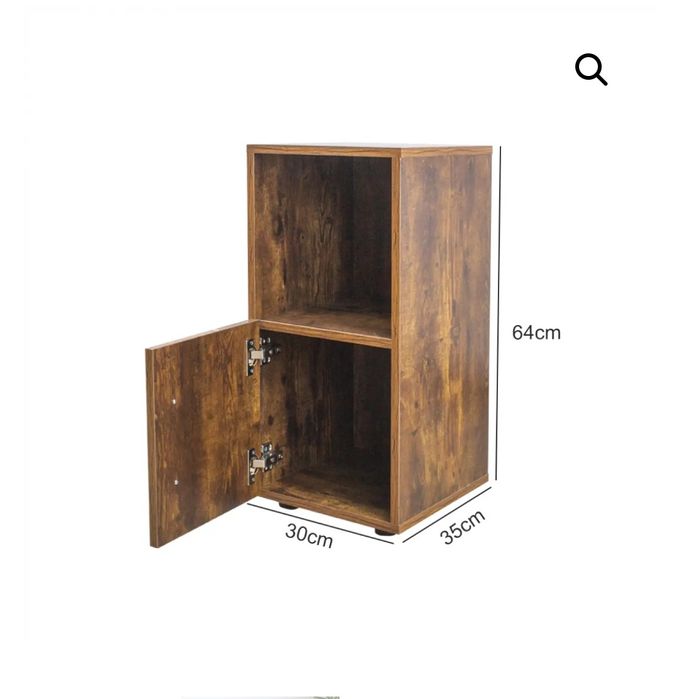 Нощно шкафче – височина 64 см – цвят кафяв орех, светъл дъб, сив дъб