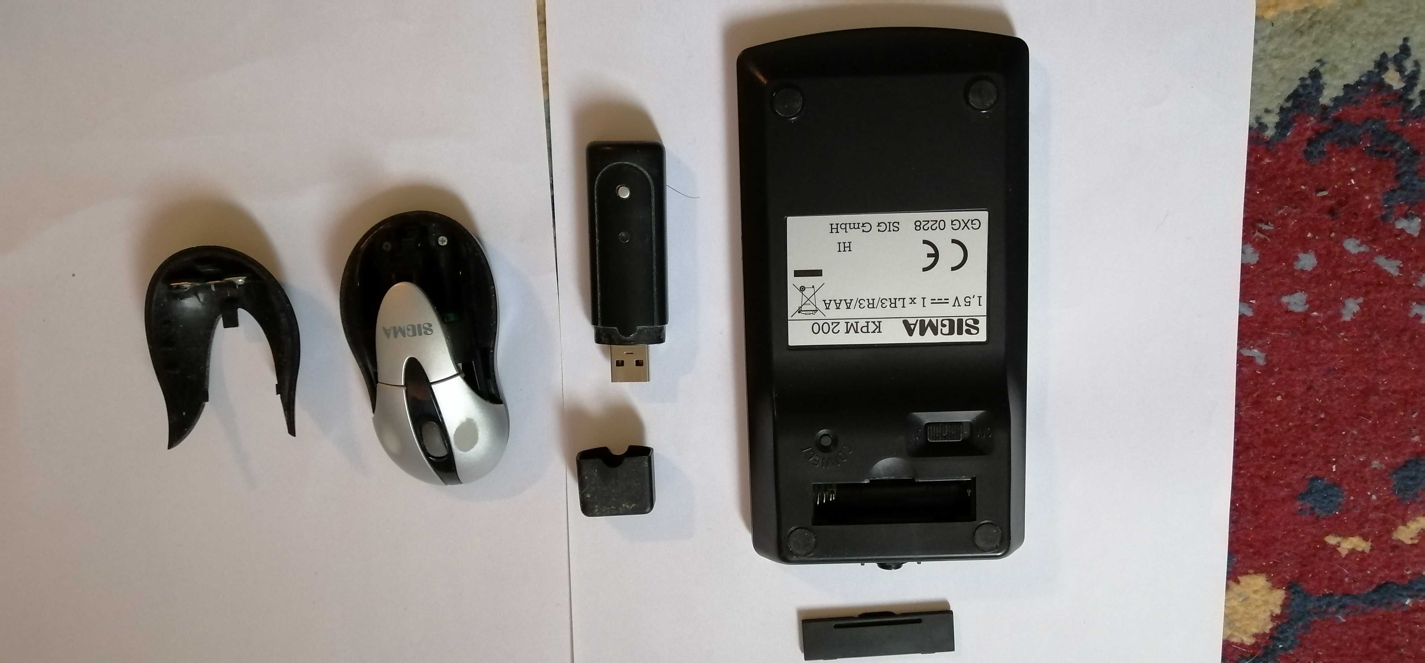 Sigma set mouse  calculator birou usb adaptor cu husa.