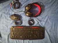 Set Gaming  casti,tastatura,mouse,mousped