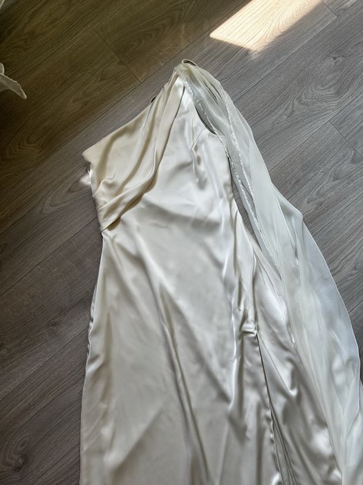 Miss Rosier Therese White Scarf Design Rochie mireasa