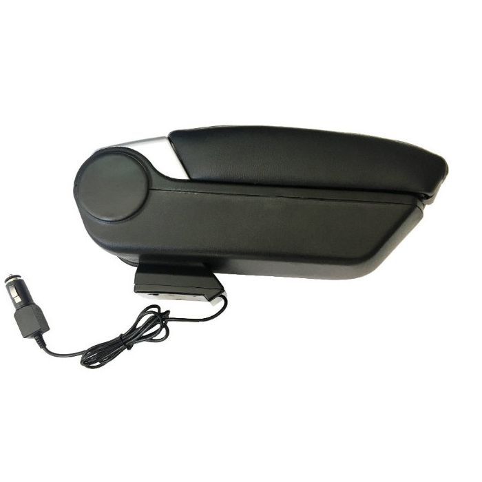 Подлакътник Барче за автомобил кола универсален С усб USB Черен Кожен