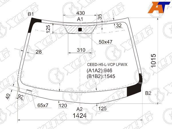 Стекло лобовое KIA CEED 5D 06-10 Kia Ceed