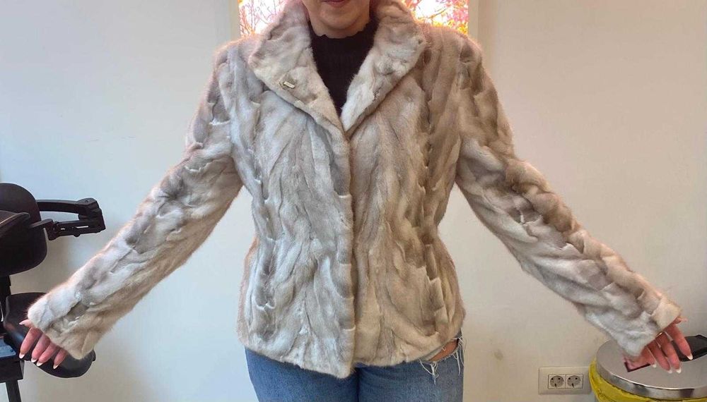 Haină blană nurcă naturală 100%