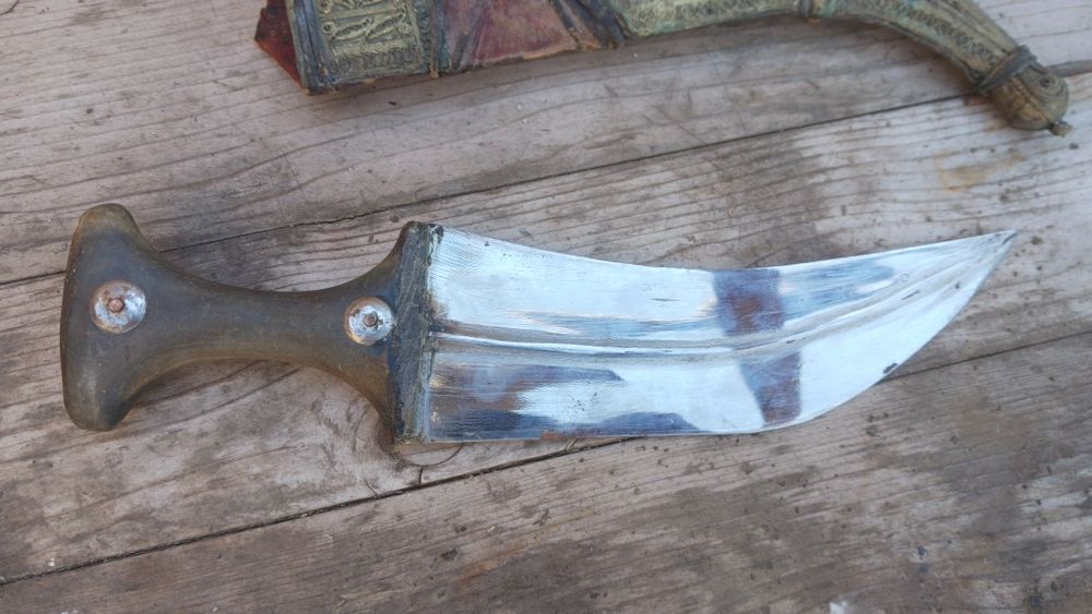 Cutit Sabie Briceag Pumnal Jambiya Antic Autentic Mâner Corn de Rinoce