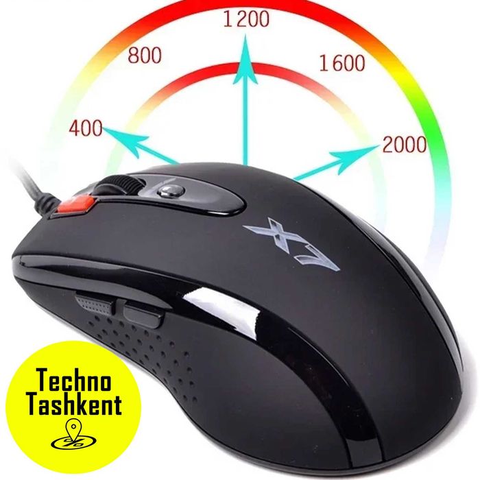 Мышь игровая проводная A4tech X7, 2000 DPI, игровая проводная мышь
